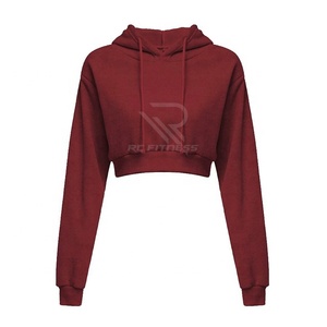 Sudadera con capucha de alta calidad, diseño en blanco, 100% algodón, gruesa, para mujer, con cremallera completa, sudadera corta personalizada con cremallera para mujer - Product Image 5