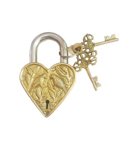 Candado en forma de corazón totalmente funcional con 2 llaves para cerraduras de combinación de gimnasio para puertas Caja de Herramientas equipaje Escuela Hogar Oficina y viajes - Product Image 2