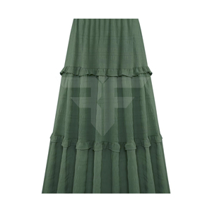Falda Maxi Fluida de Cintura Alta con Cuentas Suaves para Mujer, Estilo Casual de Otoño, Holgada, con Capas, Bolsillos, de Poliéster y Spandex, Ideal para la Playa - Product Image 1