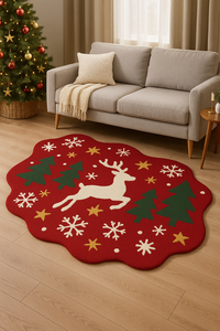 Custom-Size Handwoven Wool Pebble <b>Weave</b> Rug Modern Style red Textured Carpet for Living Room Bedroom Handmade Neutral Area Rug - Product Image 3