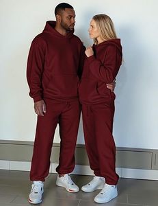 Conjunto de Sudadera con Capucha y Pantalones Deportivos Casuales para Hombre, de Algodón y Felpa, Traje Deportivo de Invierno, Proveedor de Marca Personalizada - Product Image 1