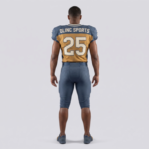 ชุดยูนิฟอร์มอเมริกันฟุตบอลชายแบบกำหนดเอง ผ้าโพลีเอสเตอร์ตาข่าย รุ่น Heritage Gridiron สำหรับสวมใส่ในการแข่งขันทีม OEM - Product Image 2