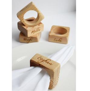 Anillos de servilleta de madera de alta calidad para bodas y fiestas, decoración del hogar, en stock, al mejor precio. - Product Image 1