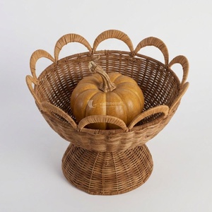 Boho Handcrafted Storage Organizer, Natural Woven Water Hyacinth For Artisanal Hyacinth Organizer <b>Basket</b> for Stylish, Interiors - Product Image 1