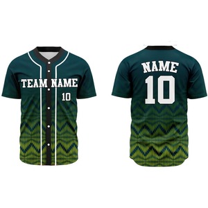 Maillot de baseball unisexe en sublimation, tissu doux, respirant, confortable, personnalisé, séchage rapide, nom d'équipe personnalisé, vêtements de sport - Product Image 3