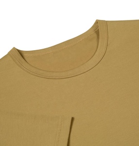 T-shirt unisexe en coton 100% tricoté, coupe classique, vert olive, personnalisable en gros - Product Image 5