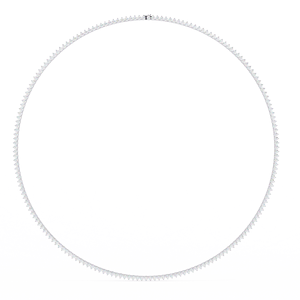 Collar de Cadena de Diamantes Cultivados en Laboratorio de 2 mm, Redondos, de Lujo, Marca Aries Jewel, Certificados por CVD e IGI, en Oro Sólido de 10K, 14K y 18K - Product Image 2