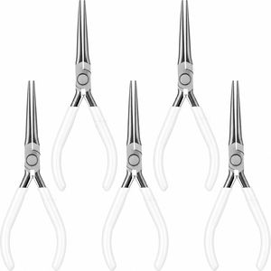 5 Pcs Mini Needle Nose <b>Pliers</b> <b>Set</b> Tapered Tip Stainless Steel For Jewelry Making DIY Wire Wrapping Tools - Product Image 3