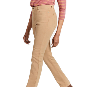 Jean droit pour femme, taille haute, longueur intégrale, couleur unie, décontracté, respirant, écologique, vintage, 100 % coton, denim lavable - Product Image 3