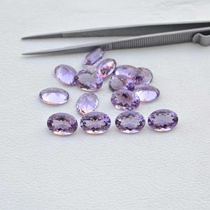 Nueva llegada 8x10mm Natural Brasil amatista facetado corte ovalado púrpura semipreciosa piedra preciosa suelta joyería de moda del fabricante - Product Image 2
