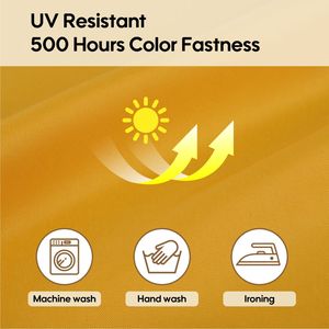 Confezione da 14 copricuscini gialli Set da 7 pezzi per 6 posti in vimini Rattan da esterno con cerniera per divano solo fodera - Product Image 5