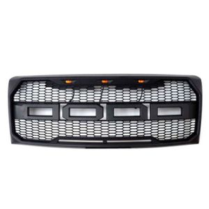 Griglia Anteriore Sostitutiva in ABS Nero con LED per FORD F150 2009-2014, Finiture Luminose per Paraurti - Product Image 3