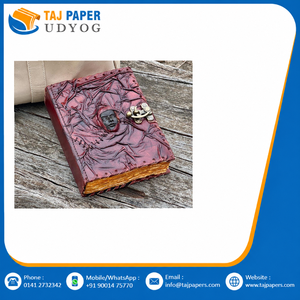 Handmade Pure Leather <strong>Journal</strong> With Handwork Handcrafted Leather Notebook Wholesale Bulk Supplier Manufacturer Exporter India - Product Image 6