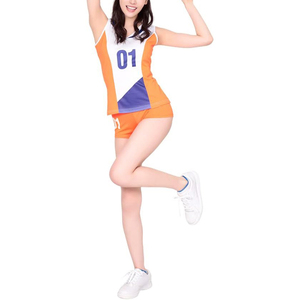 Ensemble d'uniformes de volley-ball personnalisés pour femmes, maillot et short d'équipe imprimés par sublimation en zig-zag - Product Image 5