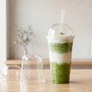 QUANG QUAN Disposable 16/22/24oz Clear PET Single Wall Round <b>Cups</b> 95mm Diameter Hanoi for Tea Coffee Beverages Party Takeaway - Product Image 1