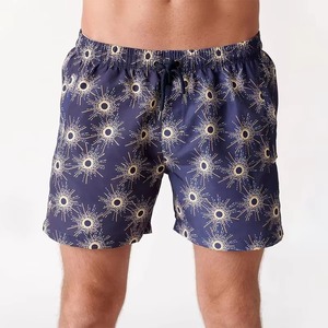 Custom Printed <b>Men</b> Swim <b>Trunks</b> Quick Dry Beach Shorts Fashion Floral Board Shorts Summer Swimwear OEM Pattern Print Beach Shorts - Product Image 4