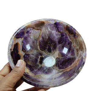 Cuenco de cristal de amatista, producto de piedra natural, tipo cuenco de cristal de piedra preciosa para decoración, tamaño mayorista de 6.50 pulgadas - Product Image 3
