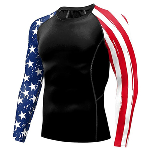 OEM Men Long Sleeve Rash Guard <b>Compression</b> <b>Shirt</b> Graphic Print UV Protection Custom Logo Wholesale Bulk - Product Image 5