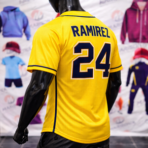 Fabricante de Camisetas de Béisbol Cortas Personalizadas OEM, Secado Rápido, Transpirables, Tela 100% Poliéster, Nombre y Número Bordados y Sublimados - Product Image 3