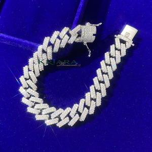 Bracelet en or massif 925 18 carats avec diamant de laboratoire, taille brillant rond, couleur D, certifié IGI, luxe, unisexe, pour usage quotidien - Product Image 3