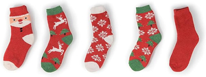 Red Christmas Snowflake Crew Ankle <b>Socks</b> <b>Wool</b> Breathable Winter Yoga & Basketball Casual Wear for Adults - Product Image 2