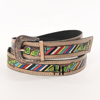 Ceinture en cuir de vachette véritable réglable de style western pour accessoires de sac à main