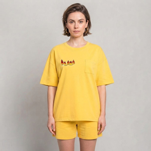 Conjunto de 2 piezas para mujer de alta calidad, con hombros caídos, 100% algodón, de dos tonos, estilo holgado, streetwear, hip hop, conjunto corto para mujer. - Product Image 6