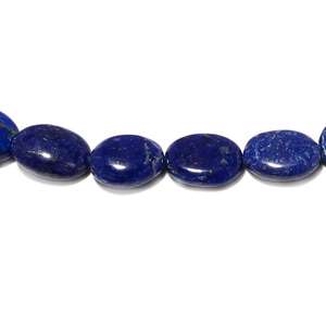 Perles ovales lisses en lapis-lazuli naturel pour la fabrication de bijoux, pierres en vrac de haute qualité - Product Image 3