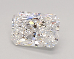 Diamant de laboratoire blanc de 2,05 carats, taille brillant modifiée rectangulaire à coins coupés, couleur E, excellente taille, bijoux personnalisés - Product Image 1