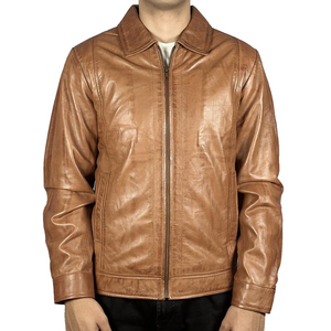 <b>High</b> Quality Customizable Design Latest Style Men <b>Leather</b> Jackets Long Sleeve Casual Winter Fashion Outerwear <b>Leather</b> Jackets - Product Image 1