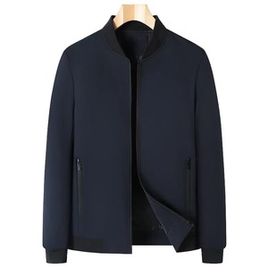 Giacca da uomo personalizzata con zip a maniche lunghe, leggera, casual, produttore OEM ODM, design leggero, antivento e confortevole - Product Image 1