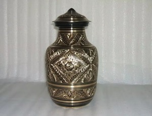Indian Exporter Metal Memorial Cremation <b>Urn</b> for Human Ashes <b>Large</b> Size Handcrafted Metal <b>Urns</b> Wholesale Supplies - Product Image 6