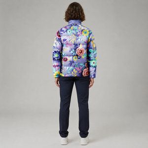 Premium <b>Puffer</b> <b>Women</b>’s Floral Printed <b>Jacket</b> For Winter Custom Wear For <b>Women's</b> Windproof Zipper Closure Side Pocket Coat - Product Image 4