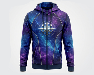 Sweat à capuche personnalisé en sublimation, 100% polyester, pull sportif avec logo personnalisé - Product Image 4