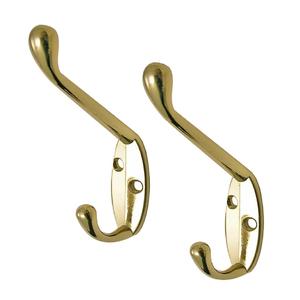 Fancy Design Brass Wall <b>Hook</b> Single Coat <b>Hook</b> for Clothing Storage with Drill Installation Rust Resistant Metal <b>Hook</b> - Product Image 1