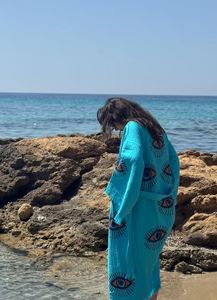 Articles faits main pour filles et femmes : Kimono tendance en tissu, nouveau design imprimé, coloré, motif œil protecteur, pour usage quotidien - Product Image 5