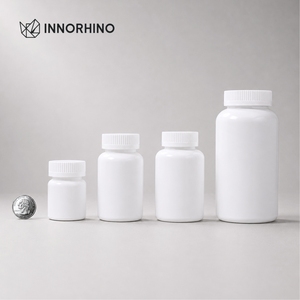Botellas de Plástico HDPE Premium de 60ml, 150ml, 175ml y 500ml con Hombro Plano y Tapa CR para Envasado de Suplementos, Venta al Por Mayor/OEM - Product Image 1