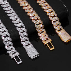 Factory Direct Hip Hop Moissanite Iced Out Jewelry square Luxury Vvs Tennis <b>Bangle</b> Gold Silver Plated <b>Men</b> Women Band - Product Image 5