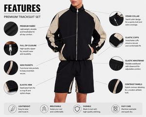 Windbreaker <b>Set</b> Camouflage Letter Jacket short Pants Men Outdoor Waterproof Denim Fabric Multi-Pocket windbreaker <b>set</b> - Product Image 5