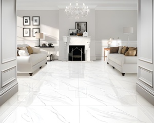 Carreaux de sol et de mur en porcelaine moderne Statuario Venito, finition mate, résistants aux acides, dalles intérieures pour villa, 60x120 CM, TOP TILES - Product Image 1