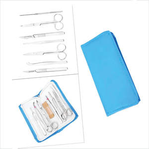 Nouveauté 2023 : Kit chirurgical en acier inoxydable 11 pièces – Couteau à scalpel, ciseaux, pinces et outils manuels certifiés CE - Product Image 1