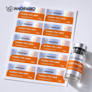 Etiquetas Personalizadas para Viales de Péptidos, BOPP, MBOPP, PET, PVC, Brillantes, Mate, Holográficas, Adhesivas, Impermeables, Impresas - Product Image 3