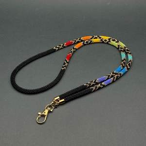 Collier porte-clés et porte-badge perlé fait main, coloré, style bohème, pour usage au bureau, à prix abordable - Product Image 5