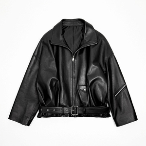 Veste en cuir pour homme, style streetwear, unie ou à carreaux, coupe-vent, respirante, manches longues, haute qualité, nouvelle mode, norme d'exportation - Product Image 6