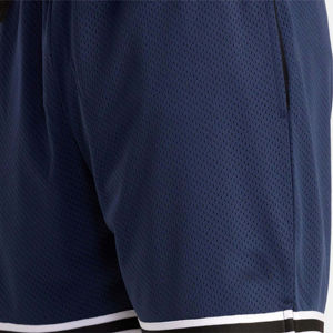 Shorts Bermuda en toile bleu marine pour homme, taille mi-haute, fermeture à cordon, séchage rapide, respirant, style décontracté, 100% polyester - Product Image 4