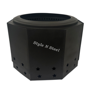 Stars Garden Hotel Brasero moderne en fer avec peinture résistante à la chaleur, design autoportant, chauffage extérieur au charbon/bois - Product Image 1