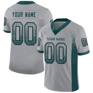 Maillot de football américain personnalisé en gros avec logo imprimé de haute qualité, en maille polyester, service OEM ODM, séchage rapide et respirant - Product Image 5