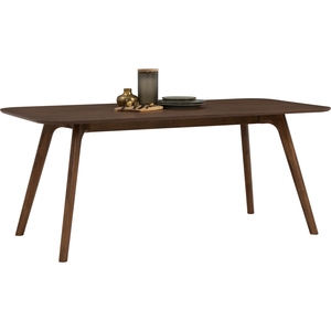 Modern Mid Century Solid Wood <b>Dining</b> <b>Table</b> Dark Cocoa Ash Veneer <b>Top</b> Rectangular Splay Leg Kitchen Dinner <b>Table</b> for Farmhouse - Product Image 4