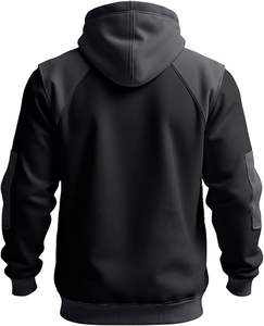 Sweat-shirts et sweats à capuche pour hommes, coupe ample, en molleton 100% coton biologique, teinture unie, personnalisables, écologiques, pour l'hiver, style streetwear - Product Image 2