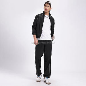 Nardon Apparels OEM Venta al por mayor Trending 2025 Custom Streetwear Navy Floral Chándal de gran tamaño para hombres - Product Image 1